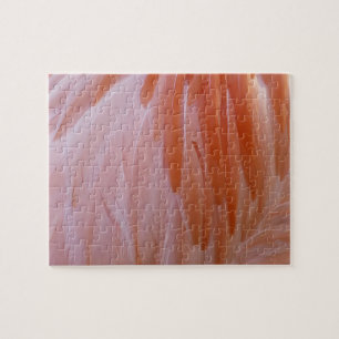 Quebra-cabeça Penas Flamingo em tons de rosa