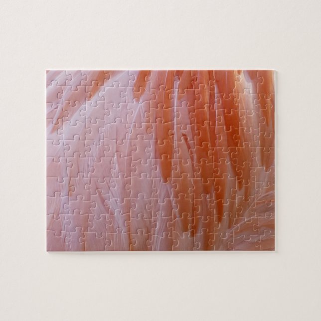 Quebra-cabeça Penas Flamingo em tons de rosa (Horizontal)