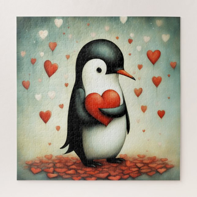 Quebra-cabeça Penguin Love 1 (Vertical)