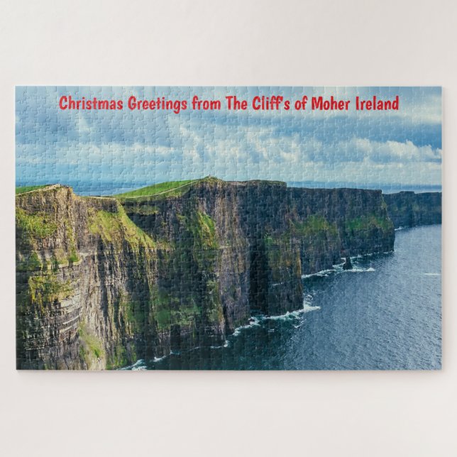 Quebra-cabeça Penhascos de Moher Irlanda. (Horizontal)