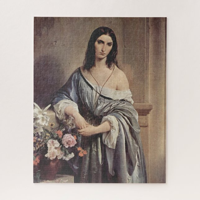 Quebra-cabeça Pensamentos melancólicos (por Francesco Hayez) (Vertical)