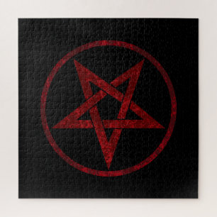 Quebra-cabeça Pentagrama do diabo vermelho