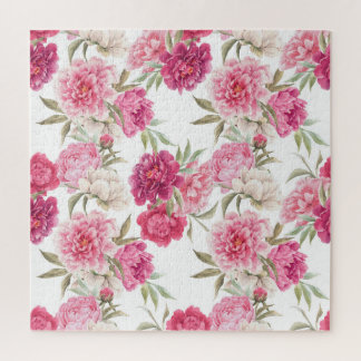 Quebra-cabeça Peônias de cor-de-água rosa: Elegância Floral