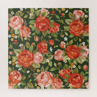 Quebra-cabeça Peony Elegance: Papel de Carteira Floral Gráfico.