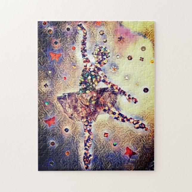 Quebra-cabeça Pequena Ballerina - Calçados de Balé para dança (Vertical)