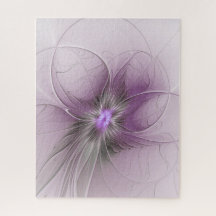 Pequena Beleza Moderno Cinza Mauve Arte Fractal Fl