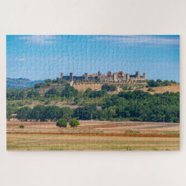 Quebra-cabeça Pequena cidade medieval linha do horizonte de Mont