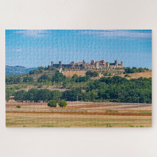 Quebra-cabeça Pequena cidade medieval linha do horizonte de Mont (Horizontal)