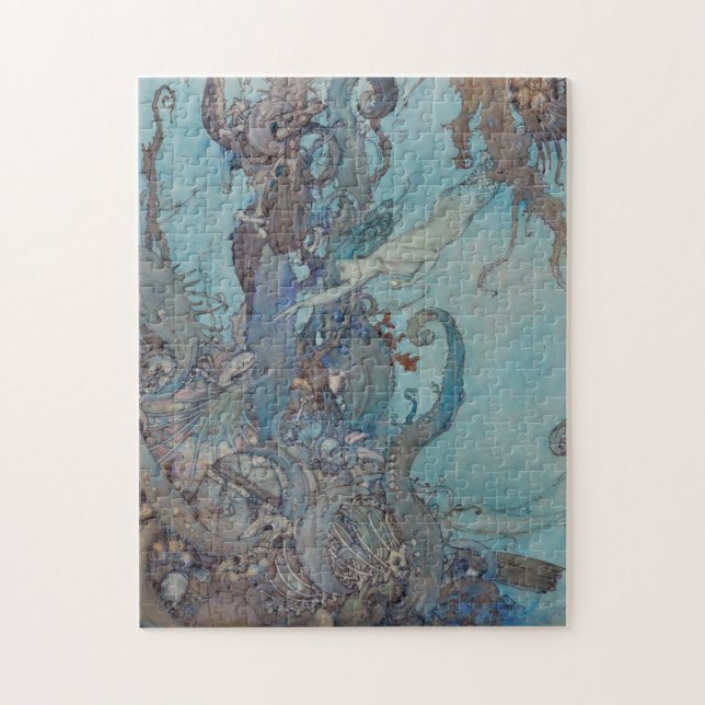 Quebra-cabeça Pequena Sereia por Edmund Dulac (Vertical)