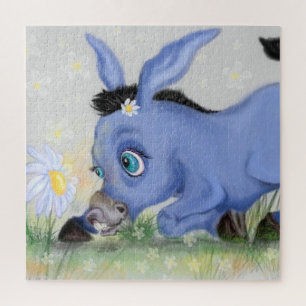 Quebra-cabeça Pequeno burro e margarida - Adicione sua imagem/te
