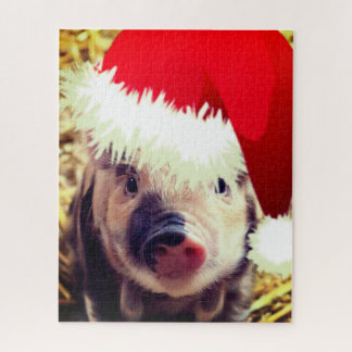 Quebra-cabeça Pequeno Piglet de Natal Bonito