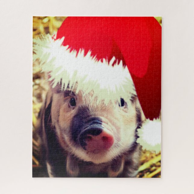Quebra-cabeça Pequeno Piglet de Natal Bonito (Vertical)
