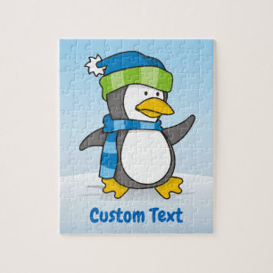 Quebra-cabeça Pequeno pinguim andando na neve