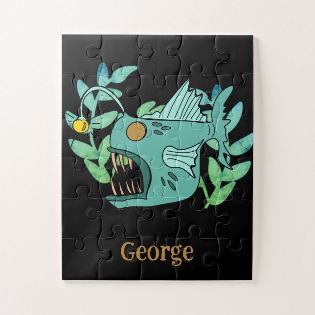 Quebra-cabeça Pequenos Meninos Peixes De Oceano Fresco (Vertical)