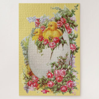 Quebra-cabeça Pequenos Pintinhos em uma casca de ovo Grande Queb