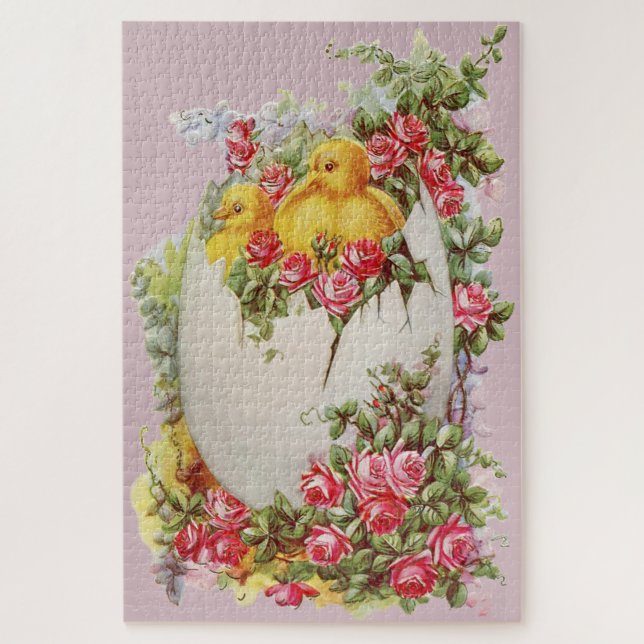 Quebra-cabeça Pequenos Pintinhos em uma casca de ovo Grande Queb (Vertical)