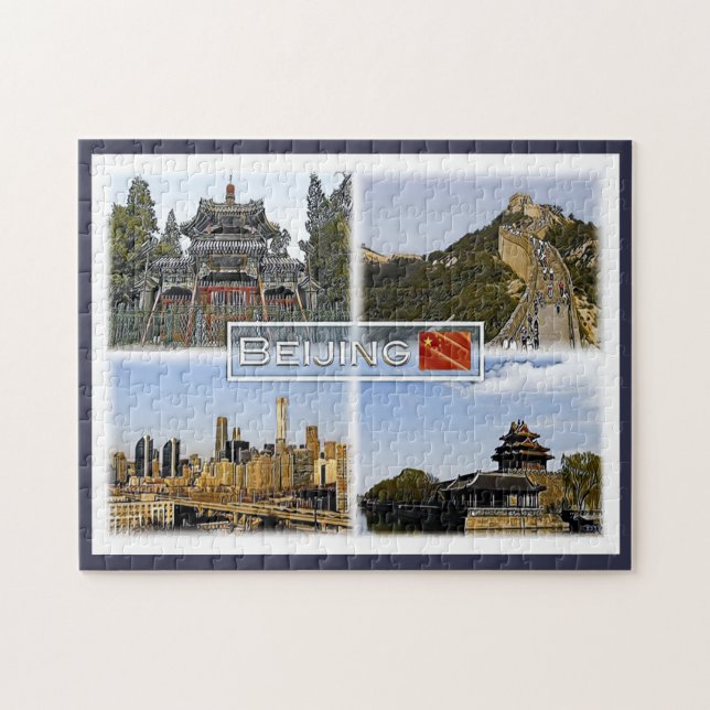 Quebra-cabeça Pequim - China - Mosaico - (Horizontal)
