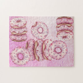 Quebra-cabeça Perfectly Pink Party Iced Sprinkle Donuts HARD
