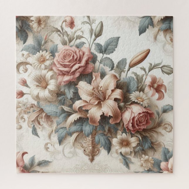 Quebra-cabeça Perfeição Floral Antiquada Clara (Vertical)