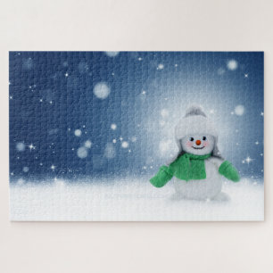 Quebra-cabeça Personagem adorável de boneco de neve de Natal do