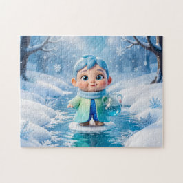 Quebra-cabeça Personagem Cute do Zodíaco de Aquário em 3D