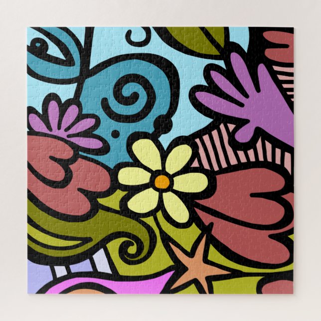 Quebra-cabeça Personalização da arte do cubismo Abstrato moderno (Vertical)