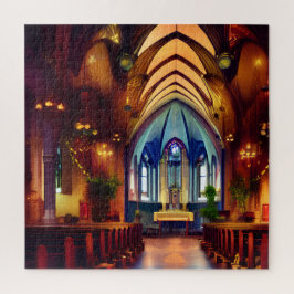 Quebra-cabeça Personalização da Igreja Fantasia Art 01 Jigsee qu