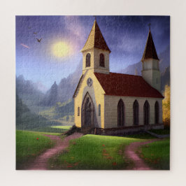 Quebra-cabeça Personalização da Igreja Fantasia Art 04 Jigsee qu