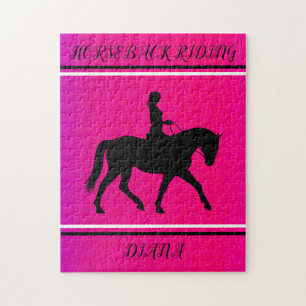 Quebra-cabeça PERSONALIZADA DA GAROTA HORSEBACK R