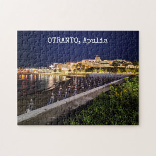 Quebra-cabeça Personalizada Otranto à noite, Apúlia, Itália,