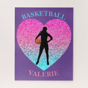 Quebra-cabeça personalizada para raparigas basquet