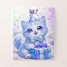 Quebra-cabeça Personalizado com Nome de Gatinho Az