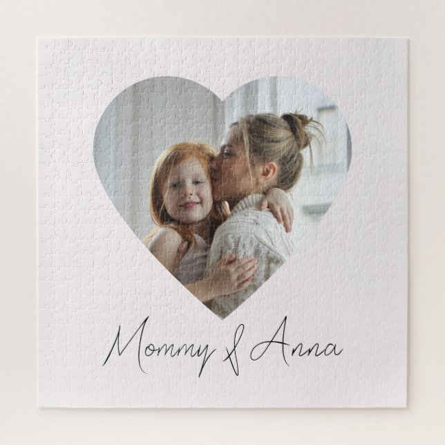 Quebra-cabeça Personalizado com o Nome da Mamãe e  (Vertical)
