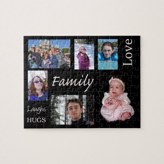 Quebra-cabeça personalizado da foto de família (Horizontal)