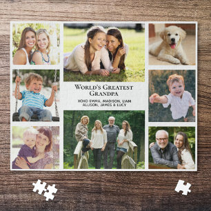 Quebra-cabeça Personalizado da Maior Colagem de Fotos do Avô do