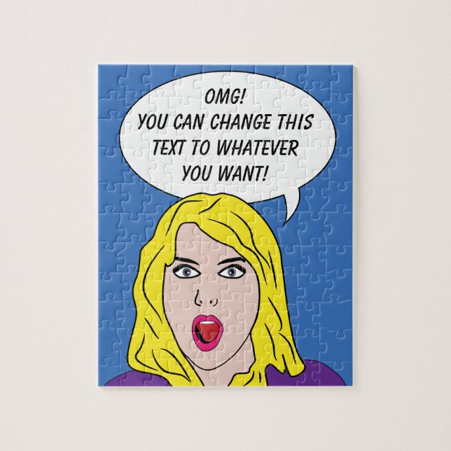 QUEBRA-CABEÇA personalizado DA RETRO-MULHER ENGRAÇ (Vertical)