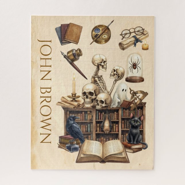 Quebra-cabeça Personalizado Dark Academia Gótico  (Vertical)