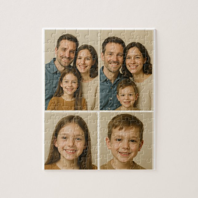 Quebra-cabeça Personalizado de 4 Fotos - Presente  (Vertical)