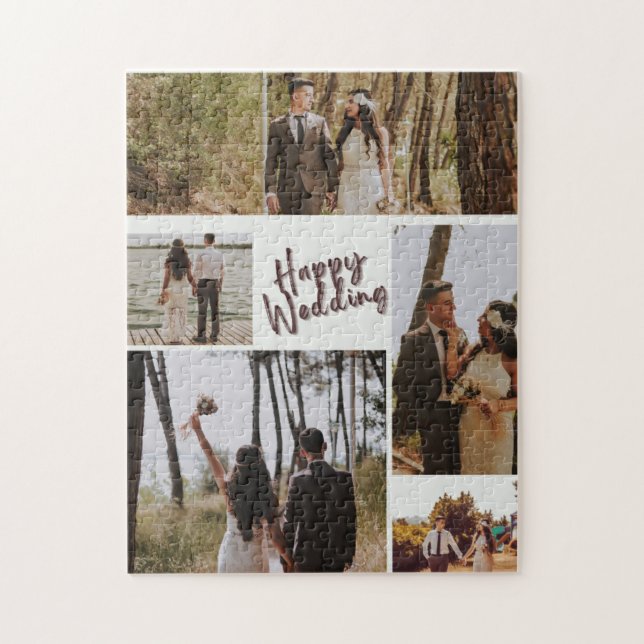 Quebra-cabeça Personalizado de Fotos de Casamento  (Vertical)