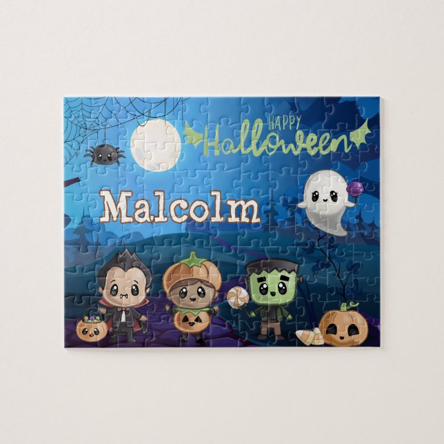 Quebra-cabeça Personalizado de Monstro de Hallowee (Horizontal)