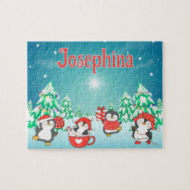 Quebra-cabeça Personalizado de Natal com Nome da C