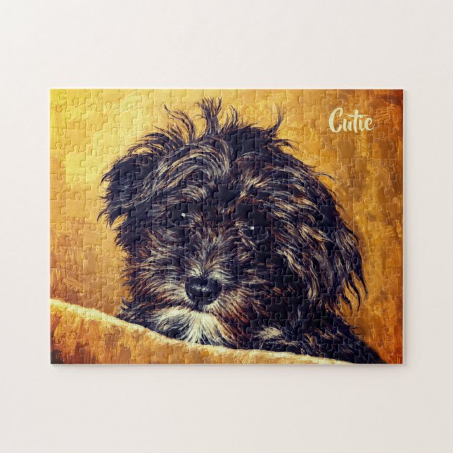 Quebra-cabeça Personalizado de Schnoodle (Horizontal)