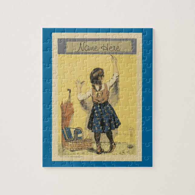 Quebra-cabeça personalizado - Escrevendo de garota (Vertical)