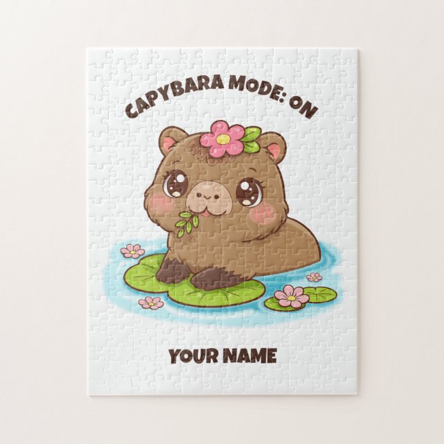 Quebra-cabeça Personalizado Fofo Kawaii Capivara Modo Quebra-Cab (Vertical)