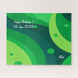 Quebra-cabeça Personalizado Moderno Colorido Abstrato Verde