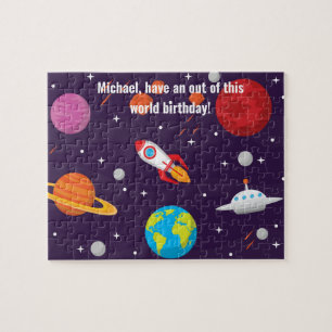 Quebra-cabeça Personalizado, Terra, foguetes, planetas, universo
