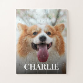 Quebra-cabeça Personalizar Foto do Nome do Seu Cão