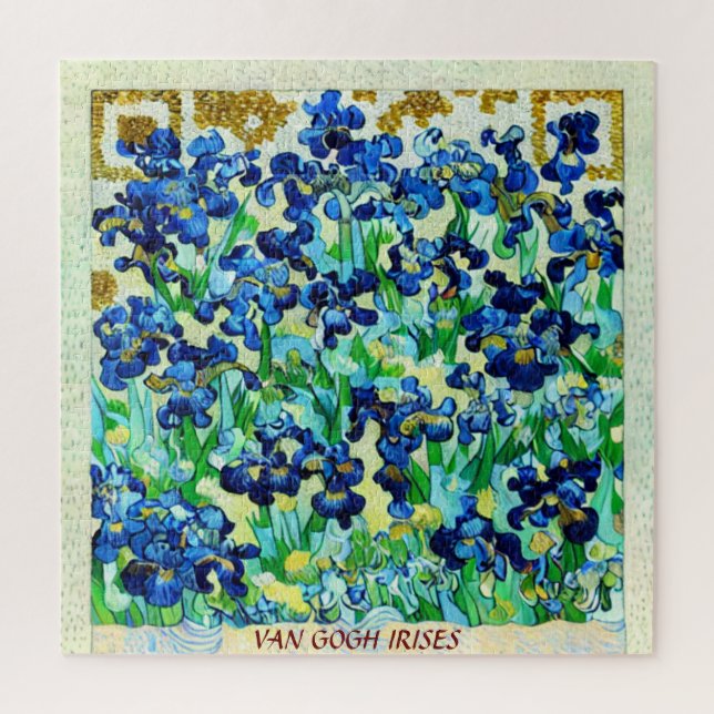 QUEBRA-CABEÇA PERSONALIZAR, IRISES VAN GOGH PINTANDO CÓDIGO QR A (Vertical)