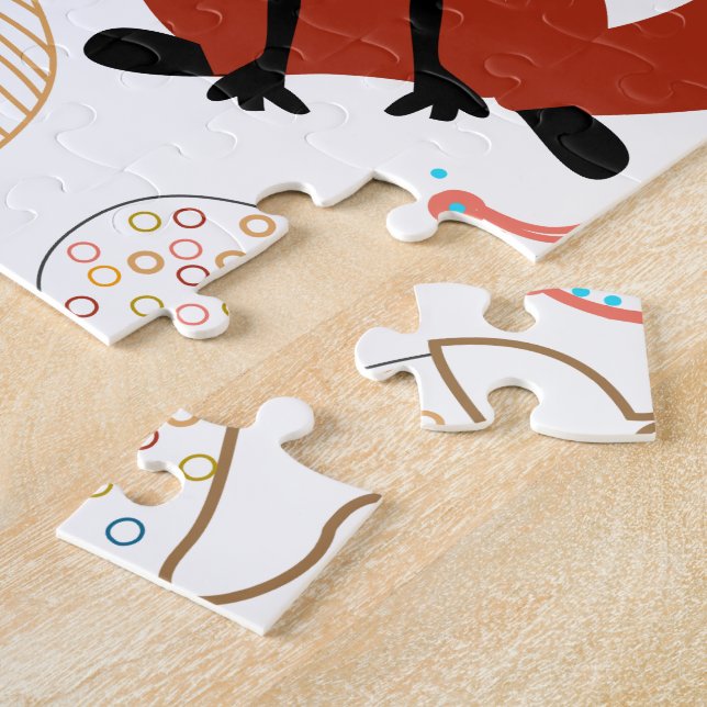 Quebra-cabeça Personalizar o padrão moderno de floresta de rapos (Lateral)