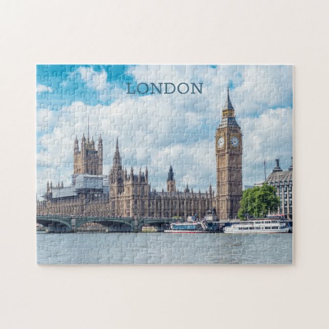 Quebra-cabeça Personalizar Texto Londres (Horizontal)